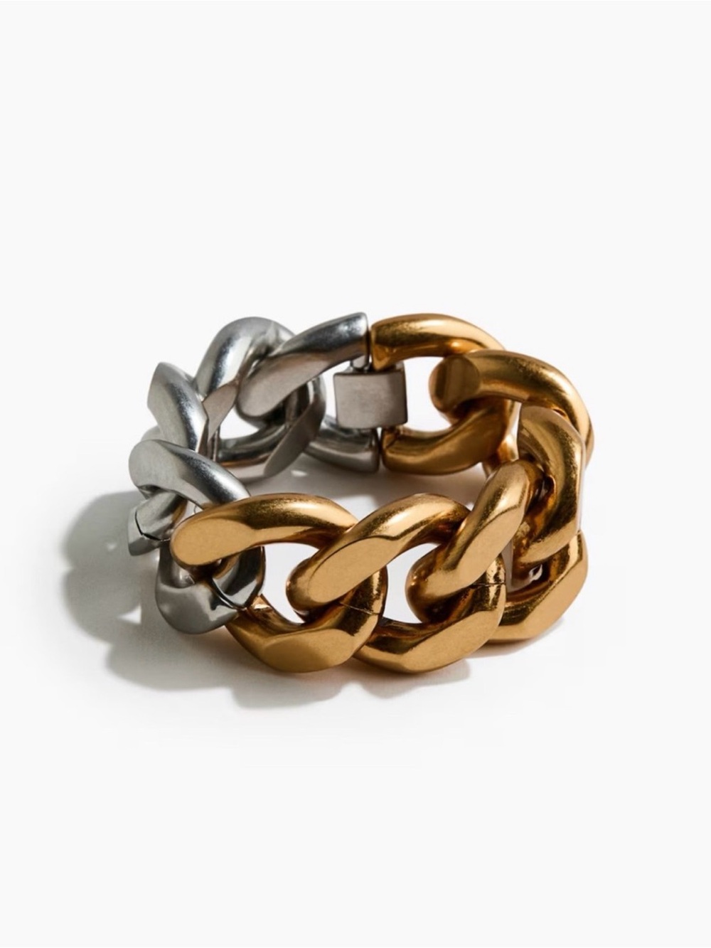 Stella McCartney Two-Tone Chunky Chain Bracelet in Gold and Silver